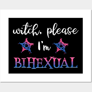 Bisexual Pride TShirt - Witch Please I'm Bihexual Shirt Posters and Art